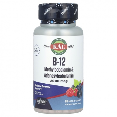  KAL Vitamin B-12 Methylcobalamin 2000  60 